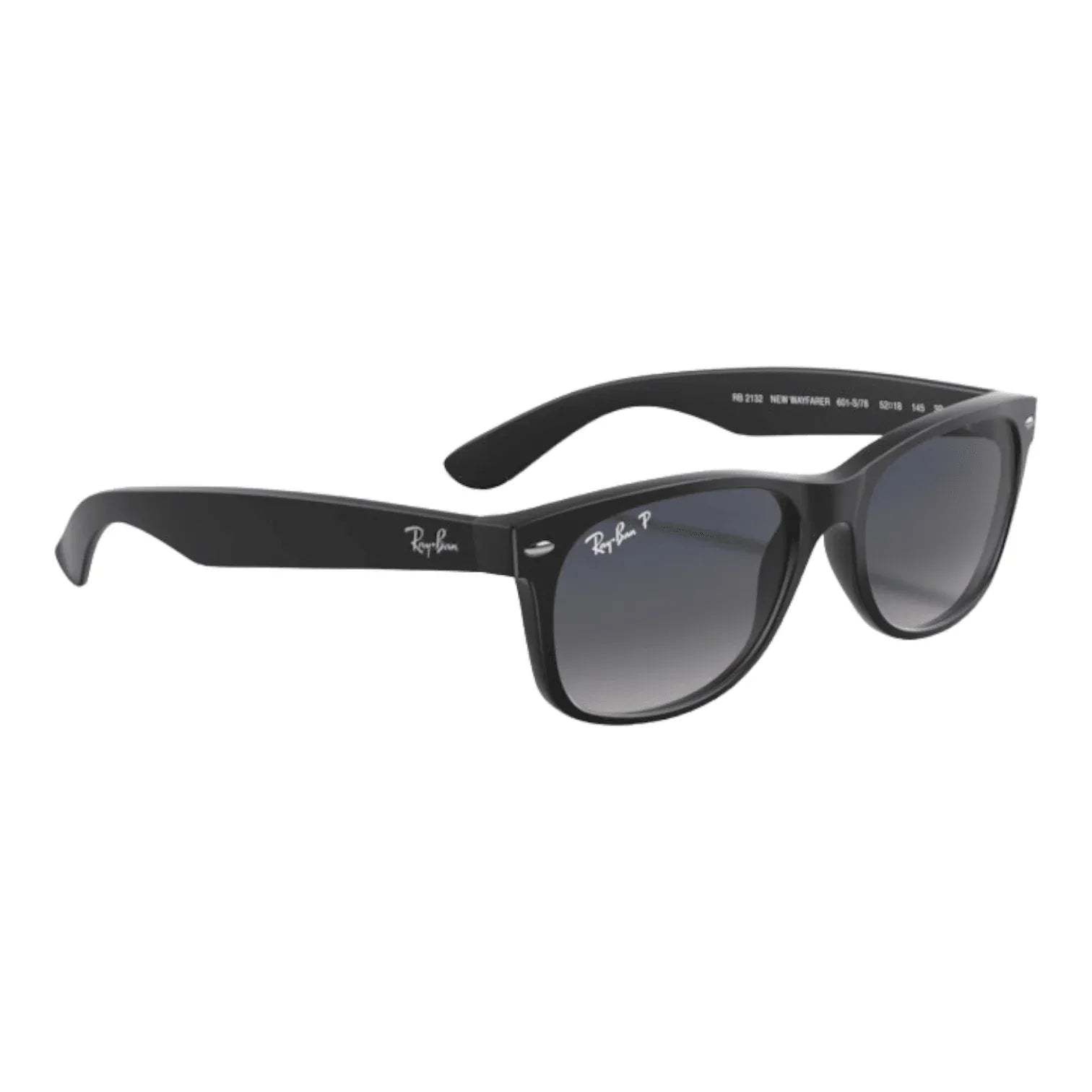 Ray-Ban RB2132 New Wayfarer Nero Opaco - 601S78 Polarizzato - Pistilleria