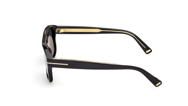 Occhiali da sole da uomo Tom Ford ICON TI0022 01A Nero Lucido